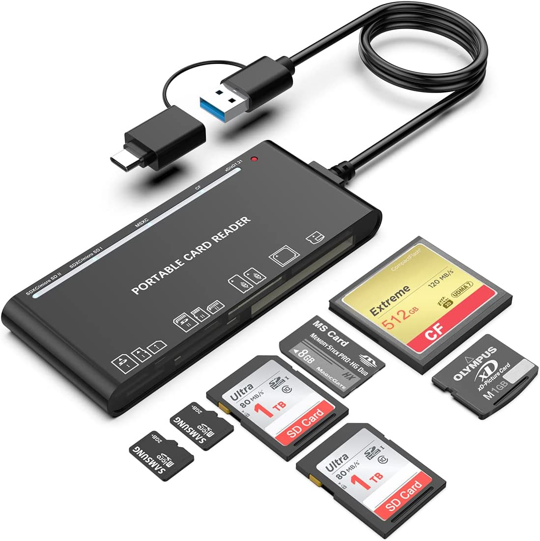 7-in-1 USB-C Multi Card Reader