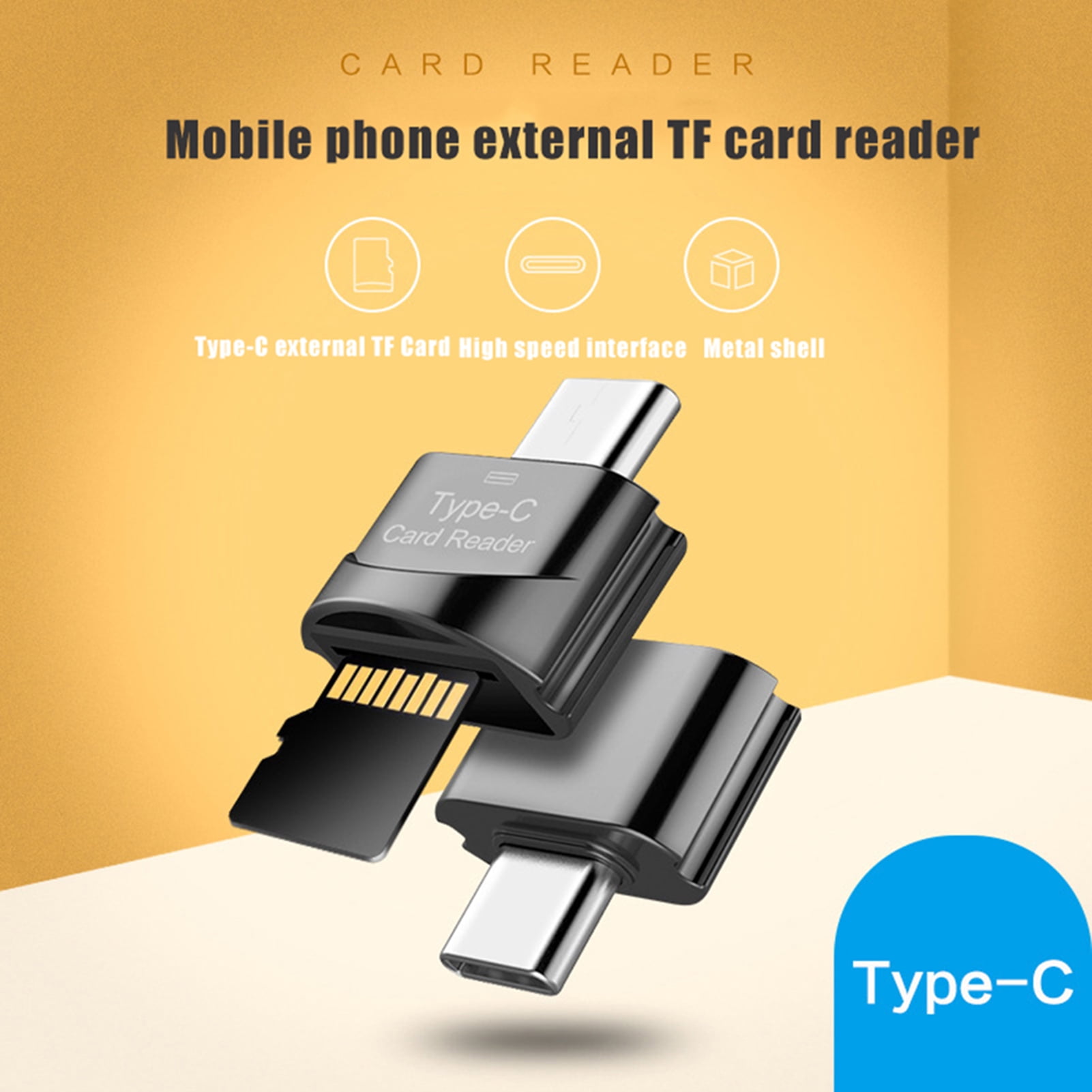 Compact USB-C Memory Card Reader