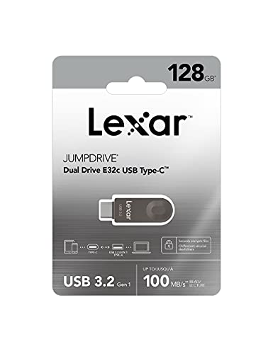Lexar 128GB USB-C Flash Drive with Swivel Design
