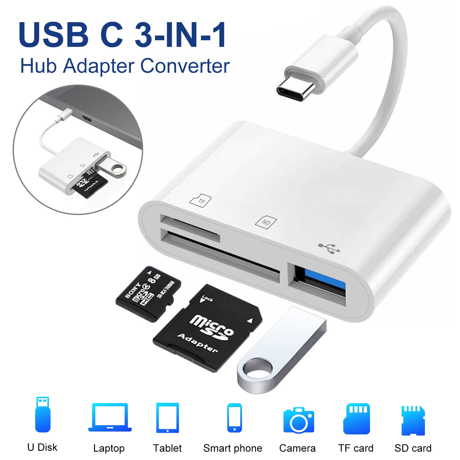 USB-C SD/Micro SD Card Reader Adapter