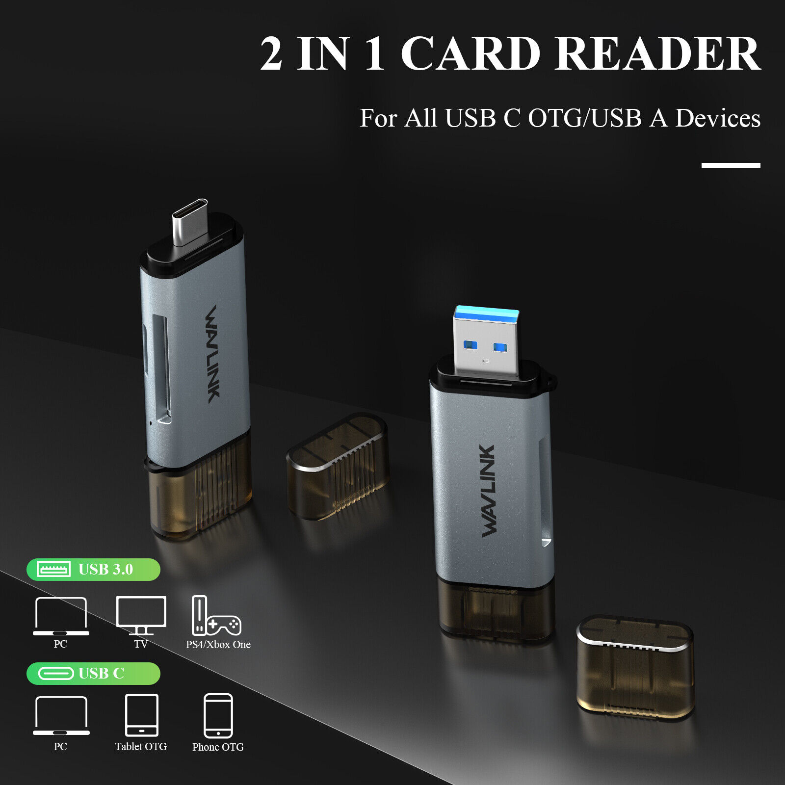USB-C Micro SD Card Reader Adapter for Laptops