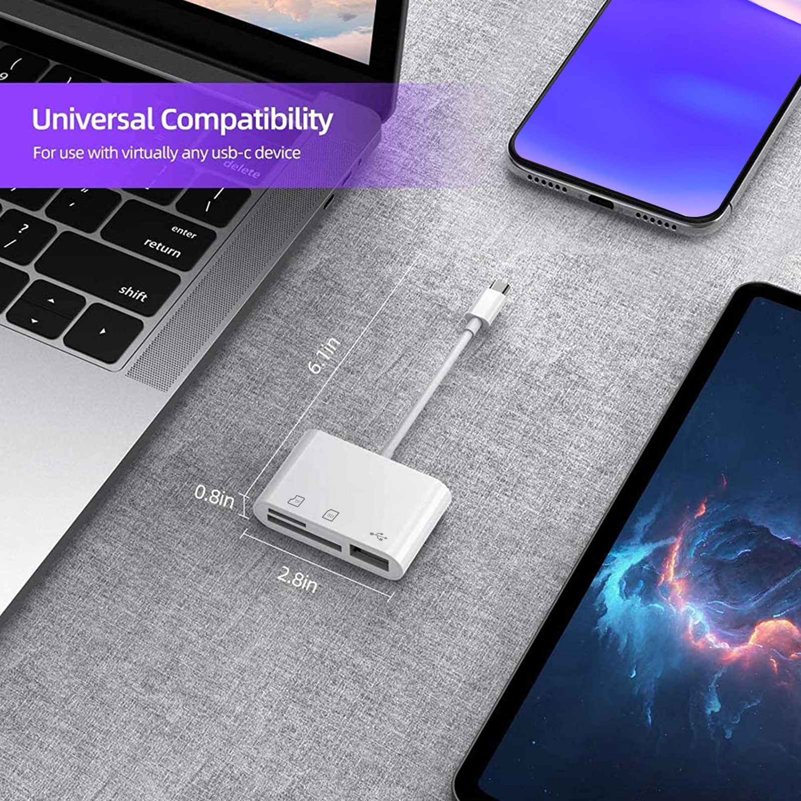 TSV USB-C to SD Card Reader Adapter