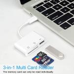 BorlterClamp USB-C SD Card Reader - White