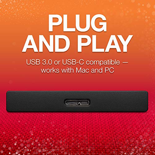 Seagate Ultra Touch USB-C Portable HDD, 1TB