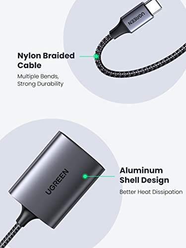 UGREEN 2-in-1 USB C Card Reader Compatible with Multiple Devices