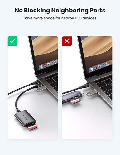 UGREEN 2-in-1 USB C Card Reader Compatible with Multiple Devices