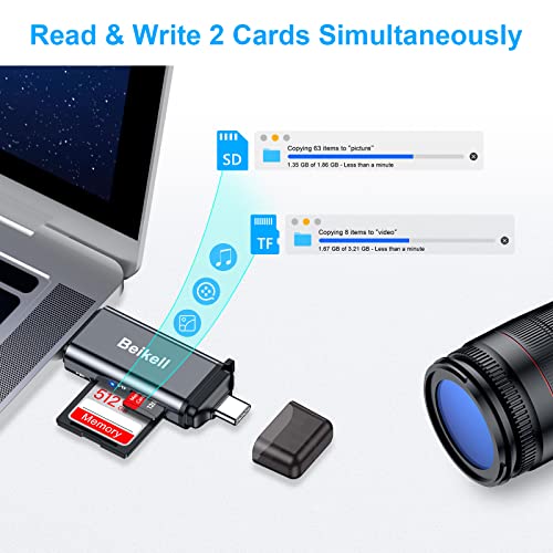 Beikell 2-in-1 USB-C SD Card Reader