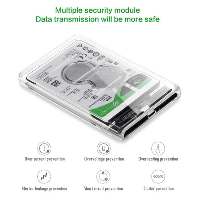USB-C to 2.5 Inch SATA SSD External Enclosure