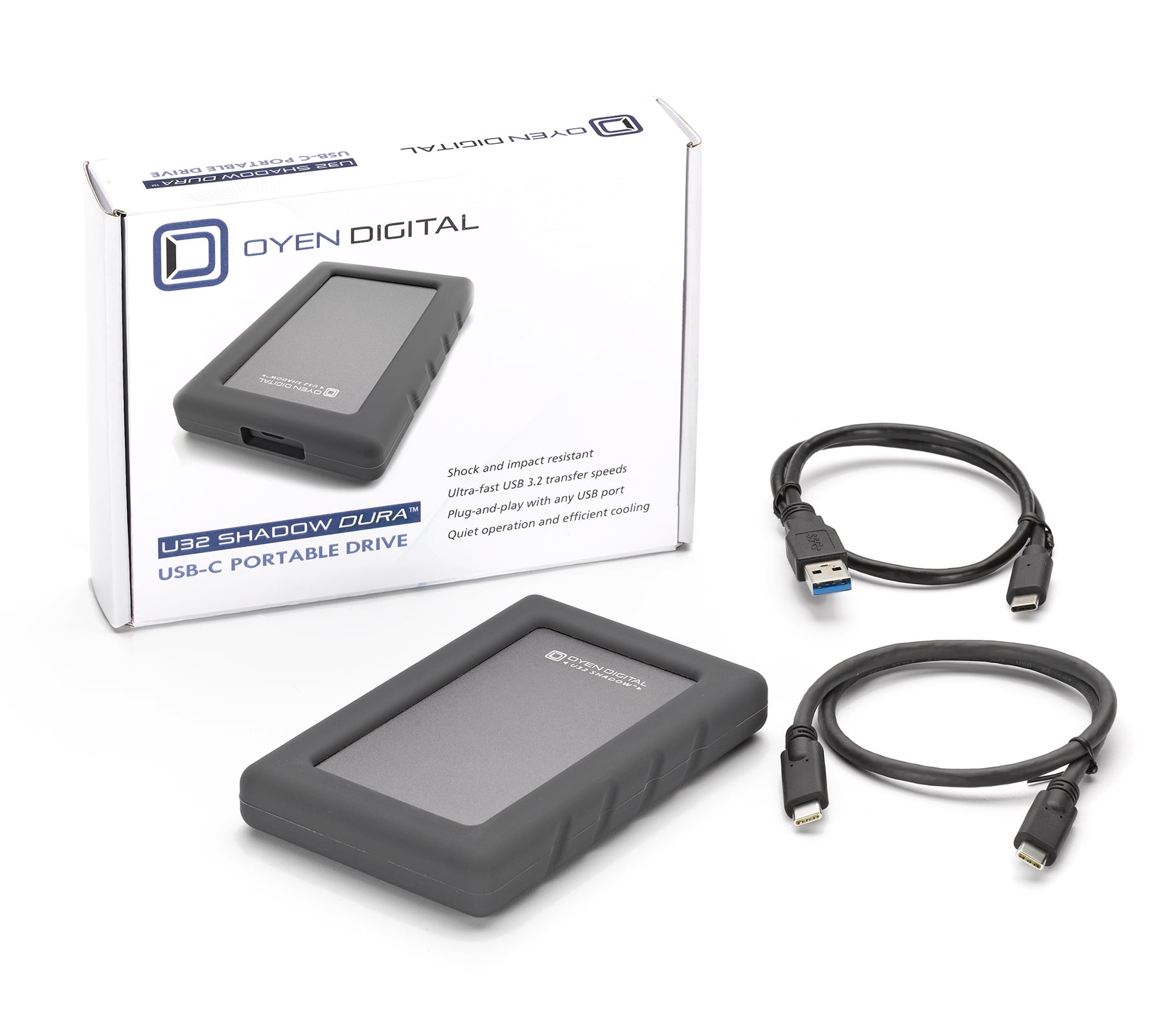2TB USB-C Rugged Portable SSD by U32 Shadow