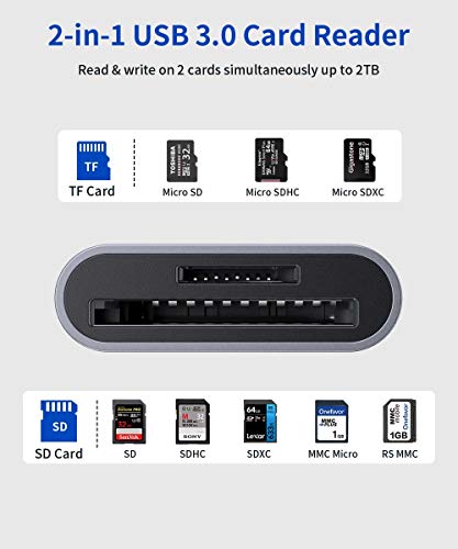 JSAUX USB-C SD Card Reader for Mac and Samsung