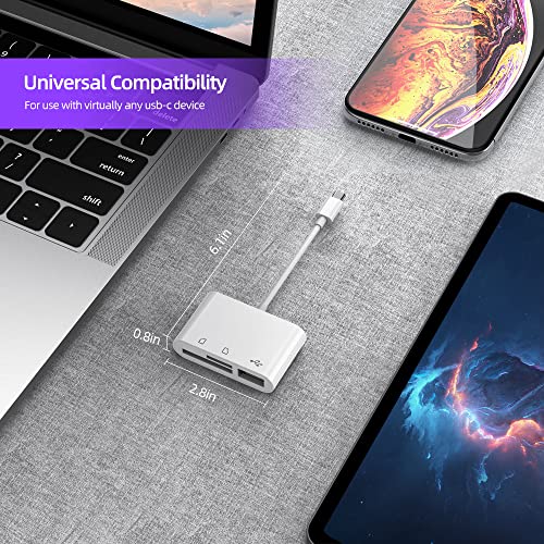 3-in-1 USB-C Memory Card Reader Adapter