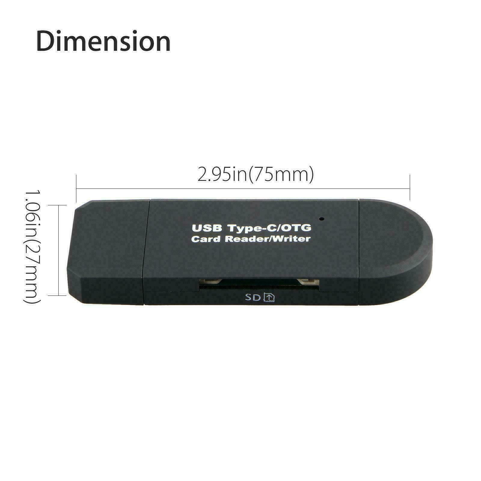 USB-C Card Reader for Micro SD & TF Cards