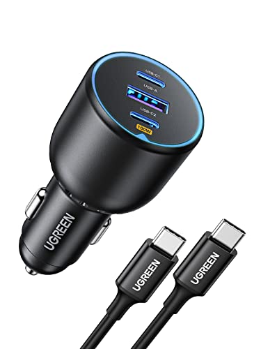 UGREEN 130W 3-Port USB-C Car Charger
