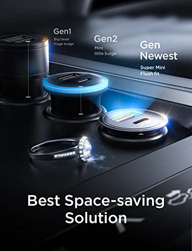 AINOPE 67.5W USB C Car Charger Dual Port