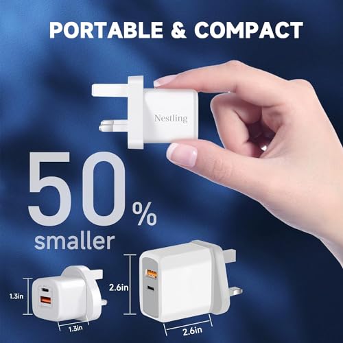 Nestling 20W Dual Port USB-C Charger Plug