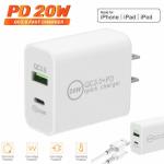 20W USB-C Fast Wall Charger with Dual Ports