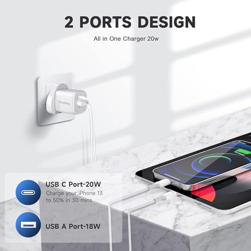 Nestling 20W Dual Port USB-C Charger Plug