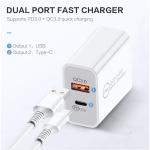 20W USB-C Fast Wall Charger with Dual Ports