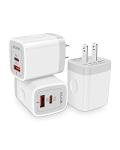 Dual Port 20W USB-C Wall Charger 3-Pack