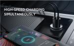 Fast USB-C Car Charger with Dual PD & QC3.0