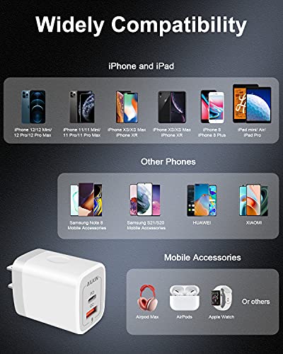 Triple USB-C Wall Charger 20W