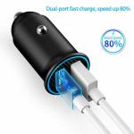 Fast Car Charger with 2 USB Ports and Type C