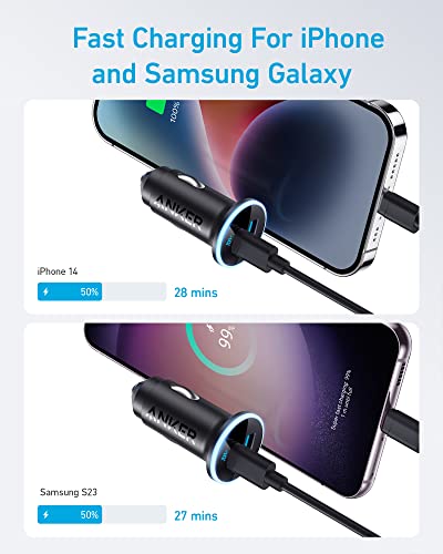 Anker 52.5W USB-C Car Charger with PowerIQ 3.0