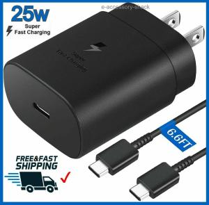 25W USB-C Fast Wall Charger with 6FT Cable