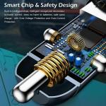 Fast Car Charger with 2 USB Ports and Type C