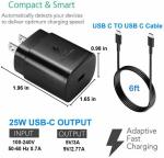 25W USB-C Fast Charger with 6FT Cable