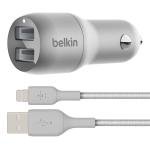 Belkin Dual USB Car Charger with Braided Cable