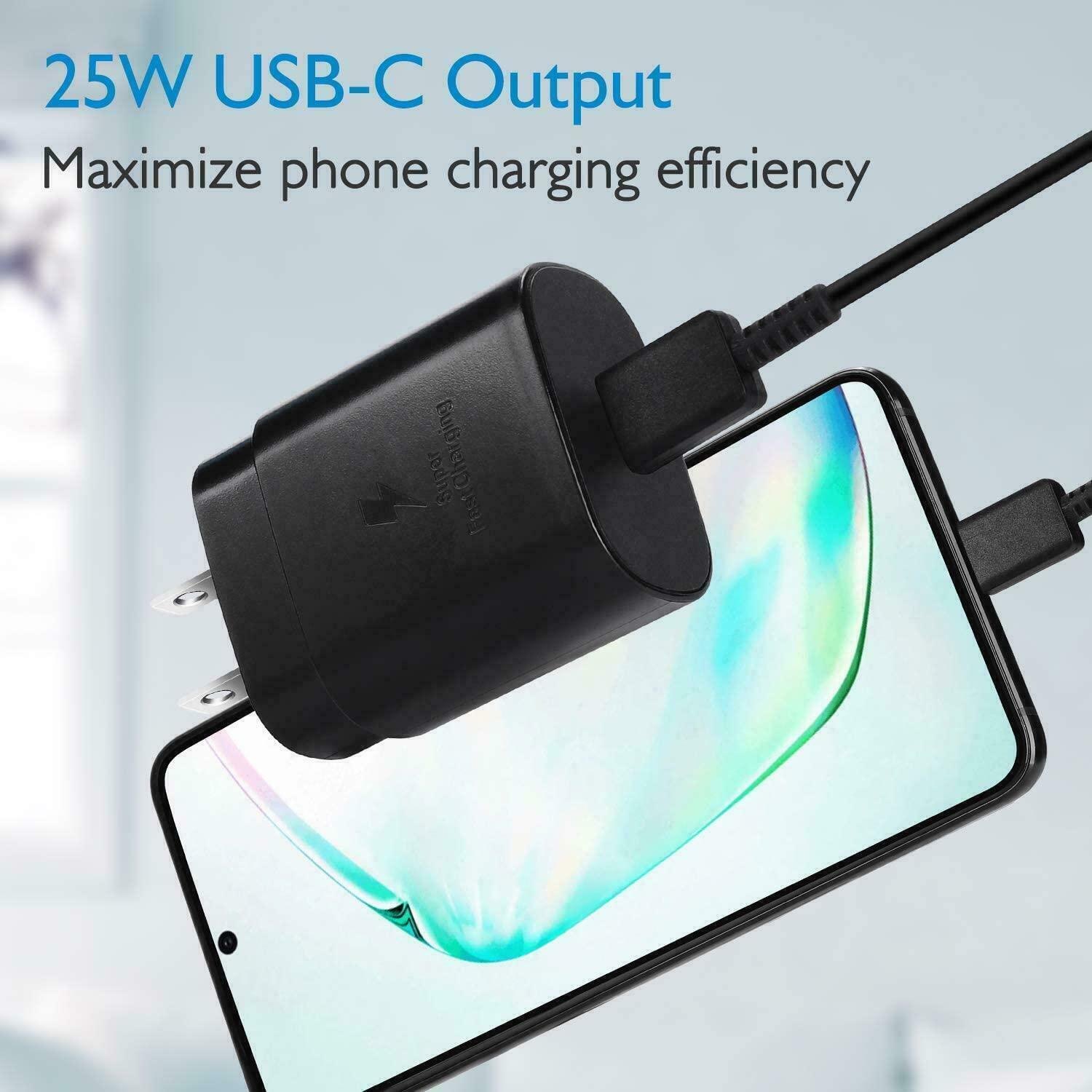 25W USB-C Fast Wall Charger with 6FT Cable