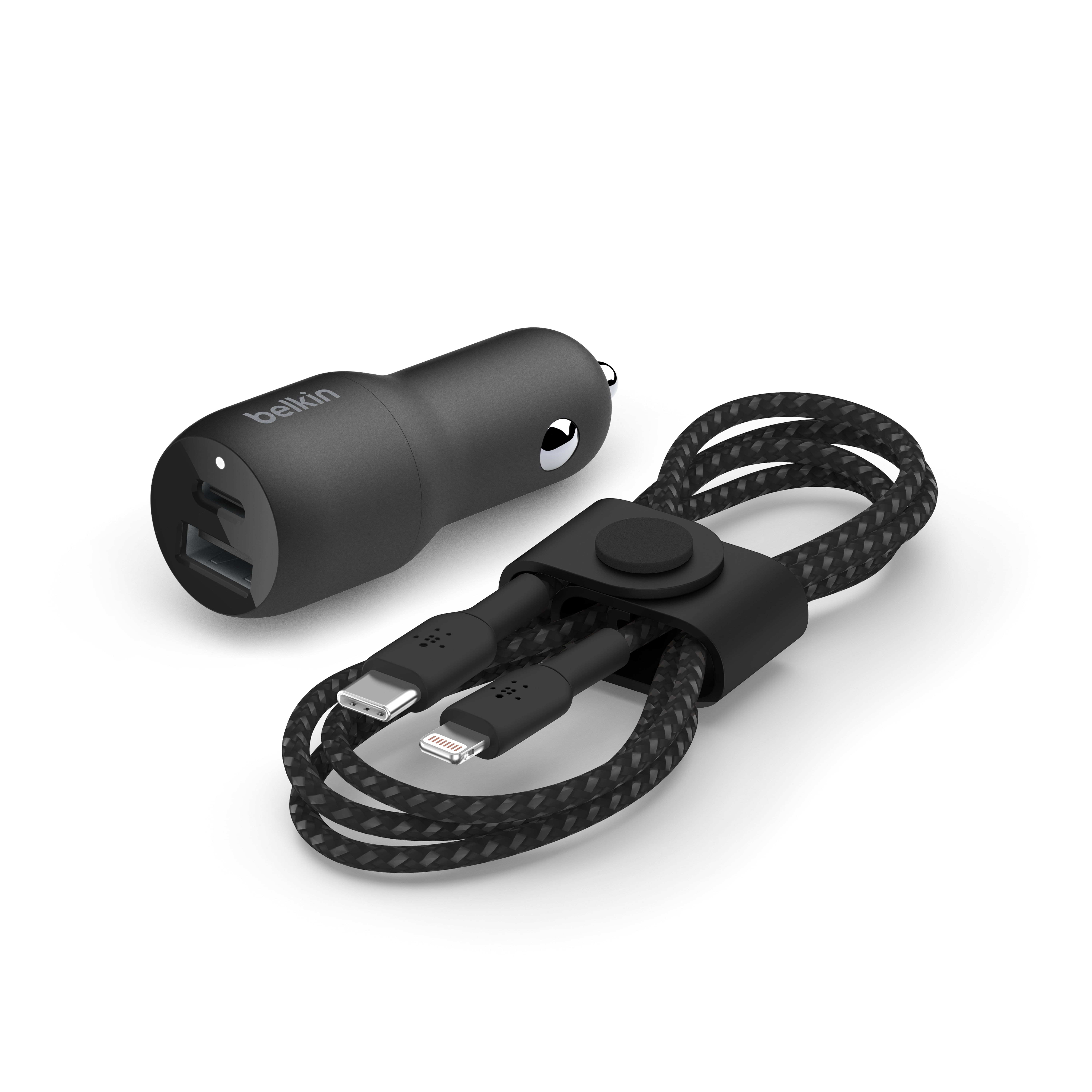Belkin BOOSTCHARGE Car Charger with 5ft Cable, Black