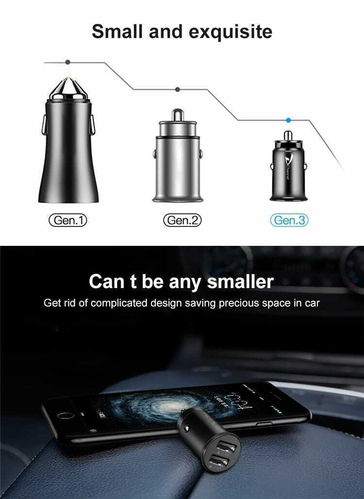 48W USB-C Dual Port Fast Car Charger