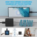 45W Fast USB-C Wall Charger for Samsung Galaxy
