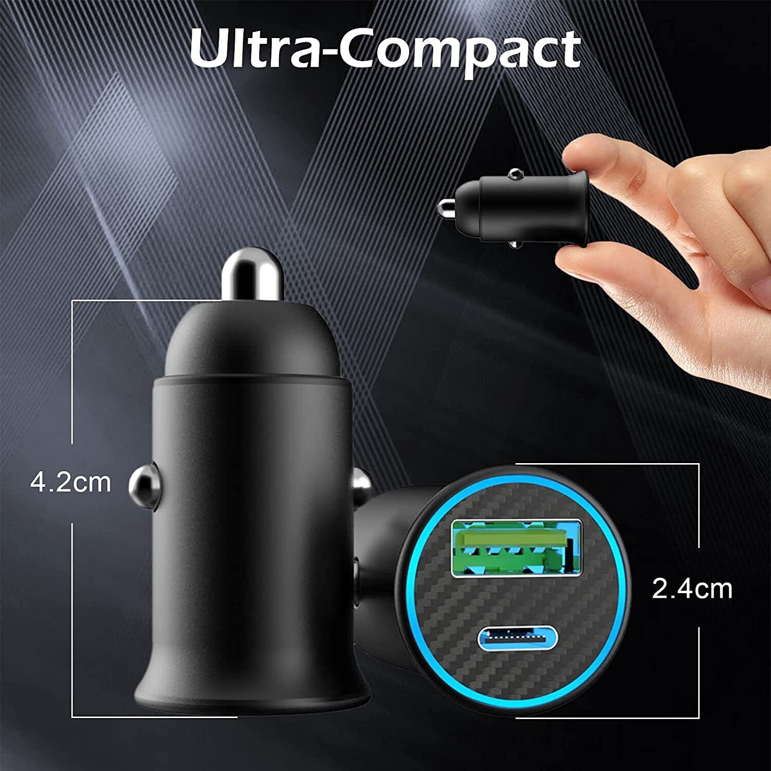 48W USB-C Dual Port Fast Car Charger