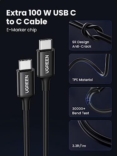 UGREEN 130W USB-C Car Charger & Cable Bundle