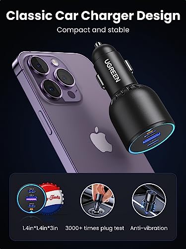 UGREEN 130W USB-C Car Charger & Cable Bundle