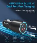 48W USB-C Car Charger for Samsung and Xiaomi