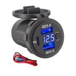 20W USB-C Car Charger with Dual QC3.0 Ports