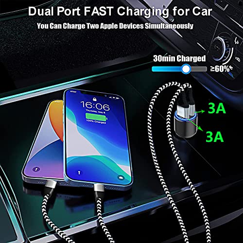 Dual Port 38W USB-C Car Charger with Cable