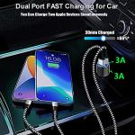 Dual Port 38W USB-C Car Charger with Cable
