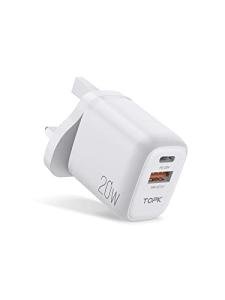 TOPK 20W Dual USB C Fast Charger Plug