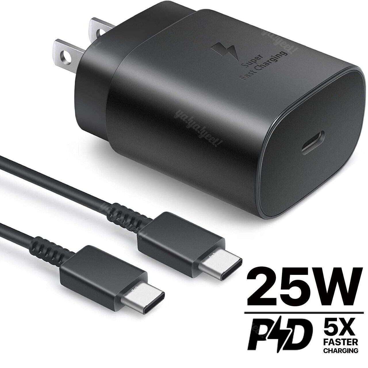 25W USB-C PD Wall Charger for Samsung S20-S22