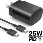 25W Fast USB-C Wall Charger for Galaxy S20-S22