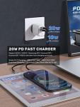 TOPK 20W Dual USB C Fast Charger Plug
