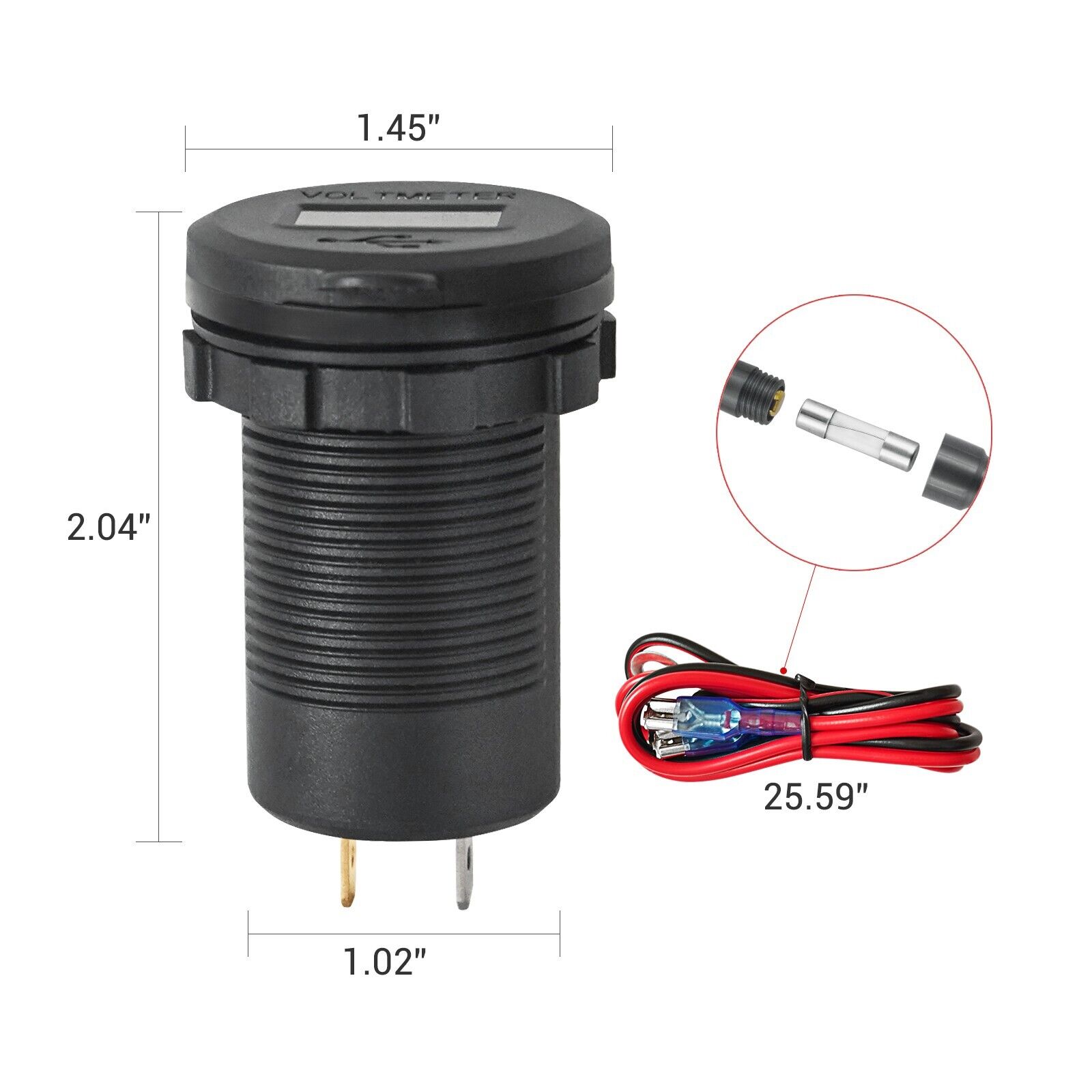 20W USB-C Car Charger with Dual QC3.0 Ports