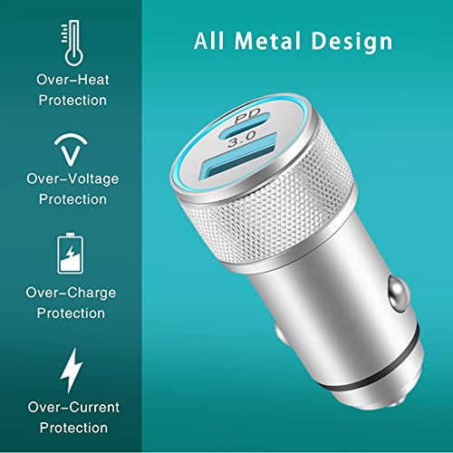 38W Dual Port Fast Car Charger with Cable