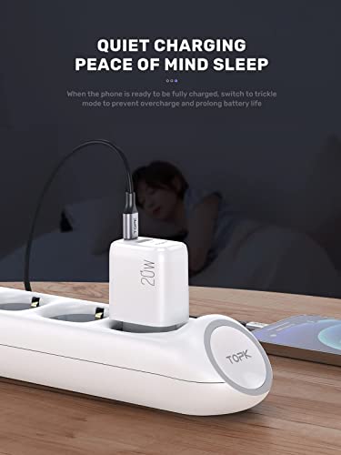 TOPK 20W Dual USB C Fast Charger Plug