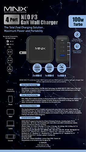 MINIX NEO P3 100W 4-Port GaN Charger